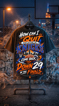Basketball streetwear t-shirt design with 'How Can I Quit?' bold urban typography