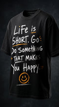 Life Is Short T-Shirt Design | Motivational Streetwear PNG