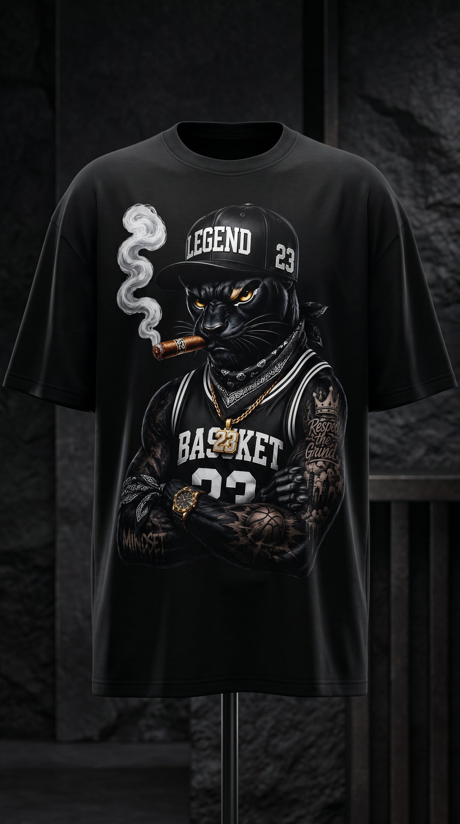 Black Panther "Legend 23" Urban Streetwear T-Shirt | Premium Oversized Graphic Tee