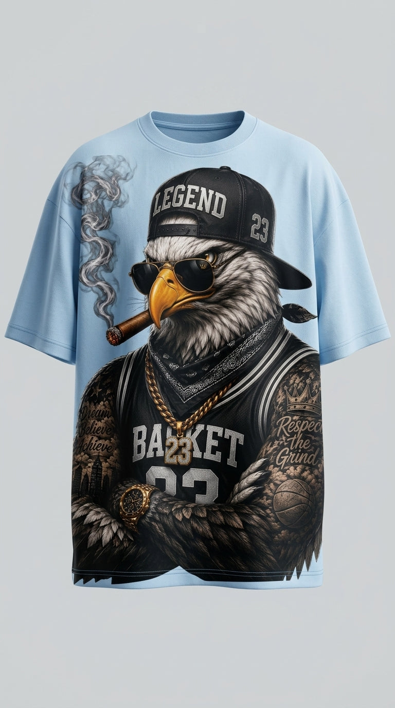 Bald Eagle "Legend 23" Streetwear T-Shirt | Dream Believe Achieve Graphic Tee