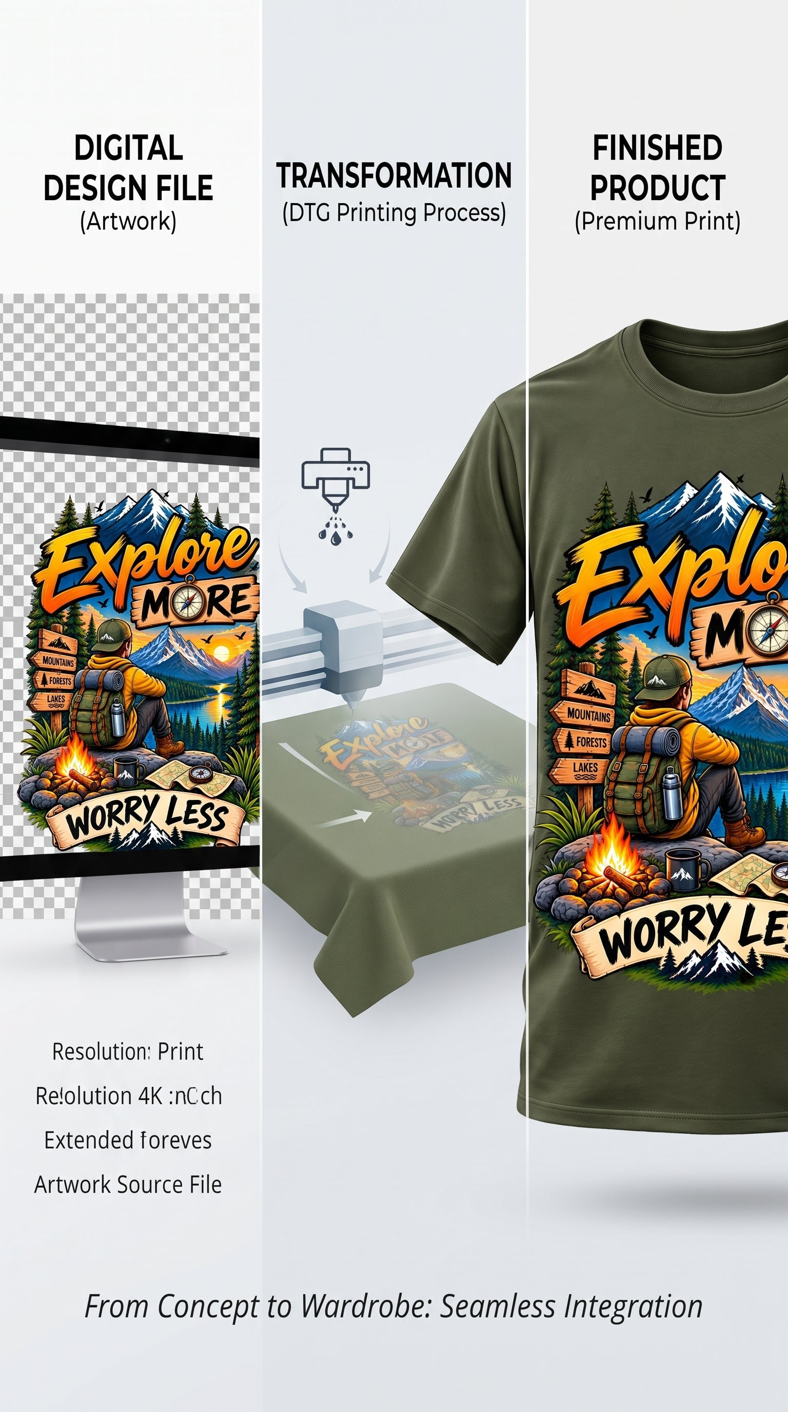 Adventure T-Shirt Design — Print-Ready Digital Download