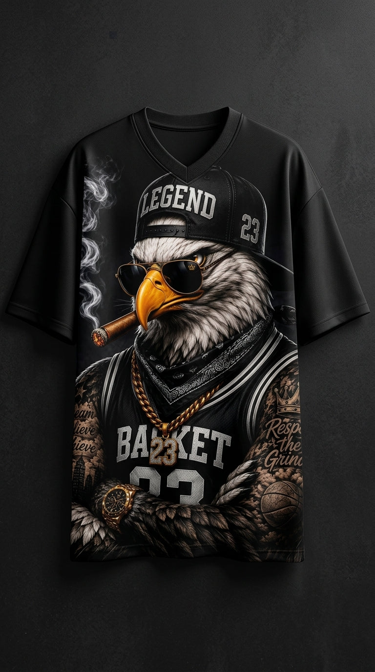 Bald Eagle "Legend 23" Streetwear T-Shirt | Dream Believe Achieve Graphic Tee