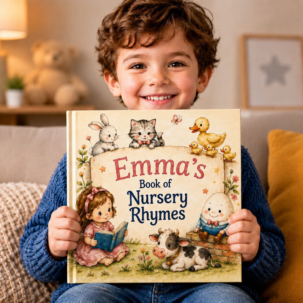 Cover of Nursery Rhymes storybook for kids featuring gentle rhymes and stories