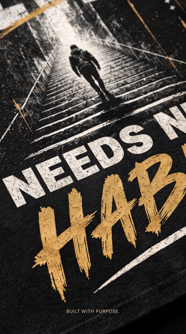 Your Next Level Needs New Habits — Motivational Streetwear Design