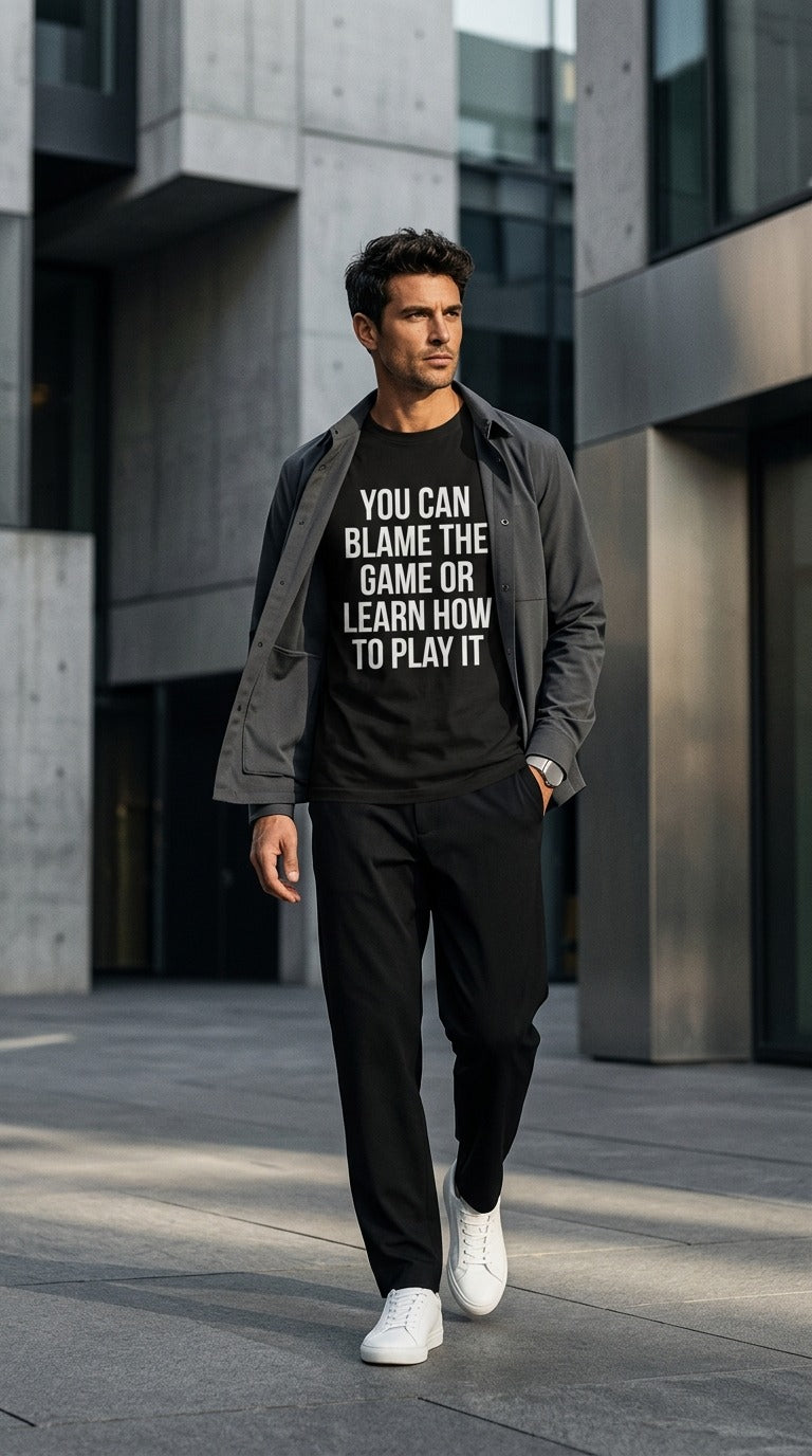 You Can Blame the Game or Learn How to Play It — Motivational T-Shirt